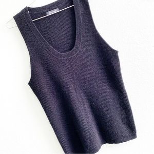 NAADAM 100% cashmere black tank sleeveless top knit sweater XL extra large